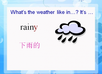 本节课主要是学习表示天气的单词"cold","cool","warm","hot",能听,说