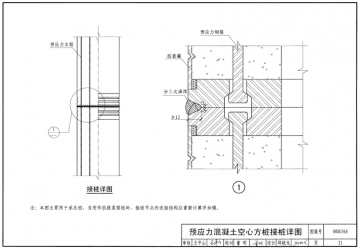 08sg360预应力混凝土空心方桩图集pdf格式高清版【08sg360图集】