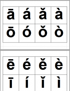 漢語拼音字母表(帶聲調)word打印版